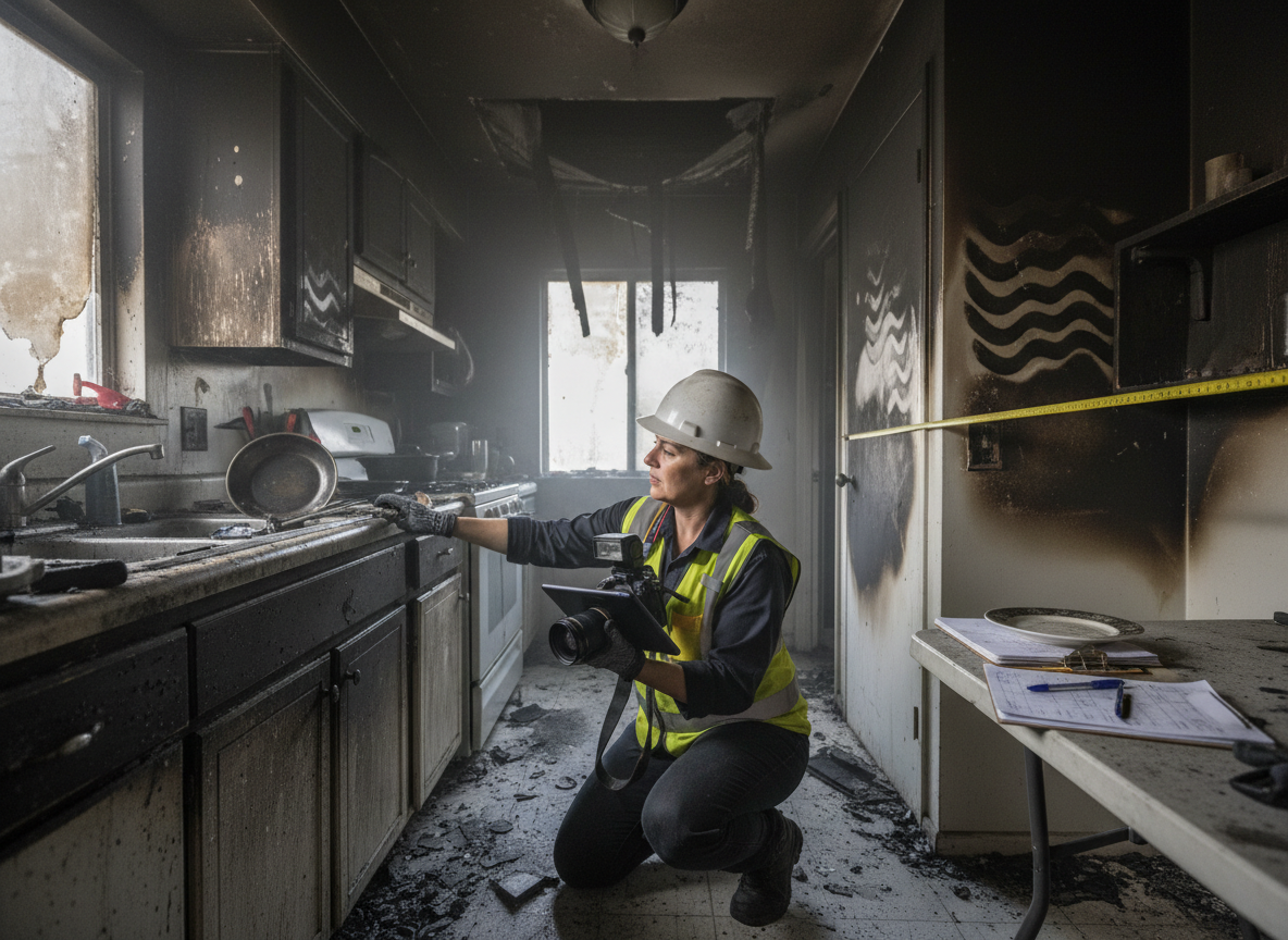 How to Document Smoke and Soot Damage for Insurance After a Kitchen Fire
