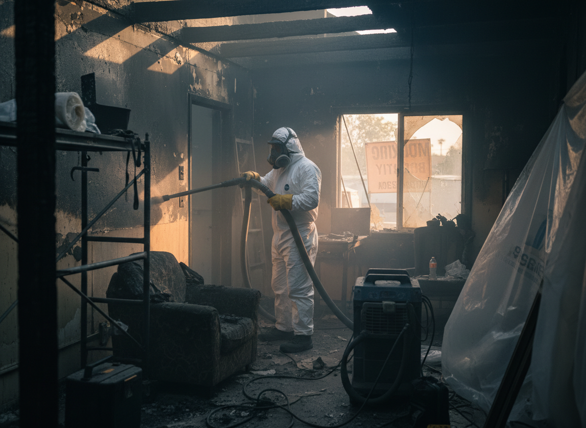 Fire and Smoke Damage Restoration in Midway City, CA